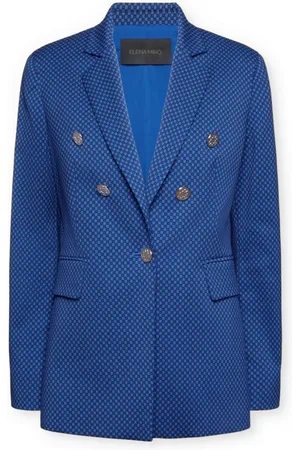 Elena Miro Dames, Jassen, Blauw, Maat: L Leer