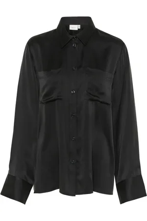Gestuz Dames, Blouses & Shirts, Zwart, Maat: S Zijde