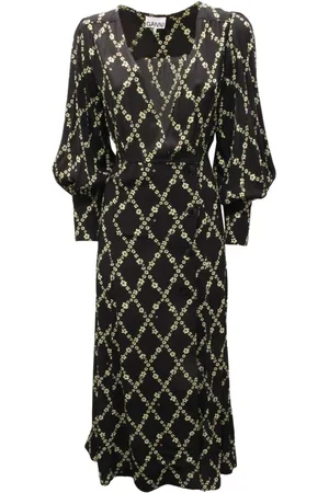 Ganni Dames, Jurken, Zwart, Maat: XS