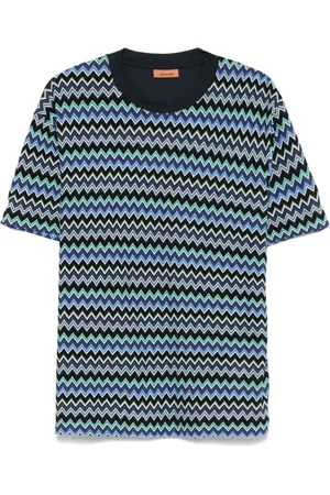 Missoni Heren, Tops, Blauw, Maat: M Katoen