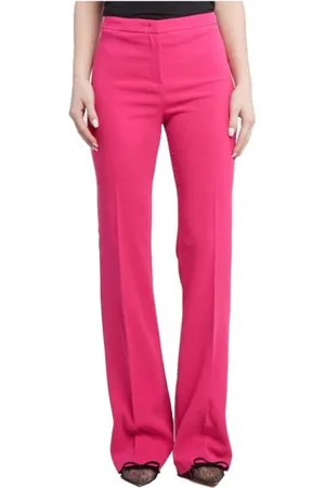 Pinko Dames, Broeken, Roze, Maat: 2XS Leer