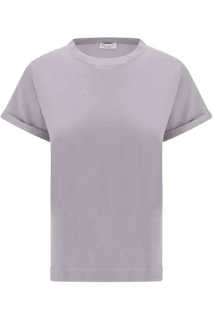 Brunello Cucinelli Dames, Tops, Paars, Maat: S Kasjmier