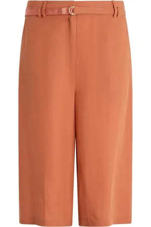 Liu Jo Dames, Korte broeken, Oranje, Maat: 2XS Linnen