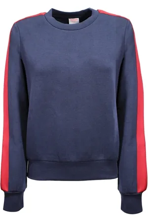 sun68 Dames, Sweatshirts & Hoodies, Blauw, Maat: S Katoen