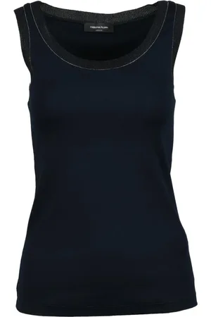 Fabiana Filippi Dames, Tops, Blauw, Maat: L Katoen
