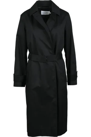 Calvin Klein Dames, Mantels, Zwart, Maat: M Katoen