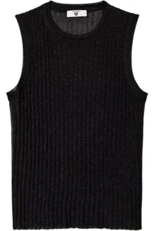 Twin-Set Dames, Tops, Zwart, Maat: XL Viscose