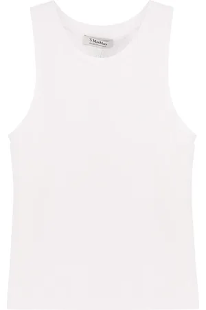 Max Mara Dames, Tops, Wit, Maat: M Katoen