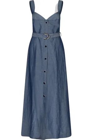 Liu Jo Dames, Jurken, Blauw, Maat: 2XS Linnen
