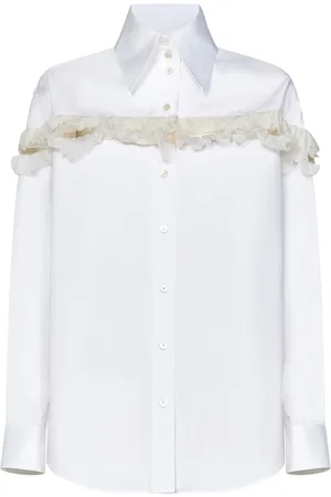 Alexander McQueen Dames, Blouses & Shirts, Wit, Maat: S Chiffon