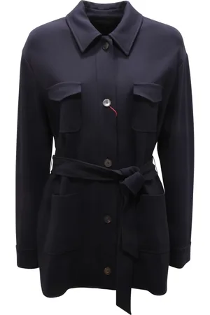 Max Mara Dames, Jassen, Blauw, Maat: M Wol