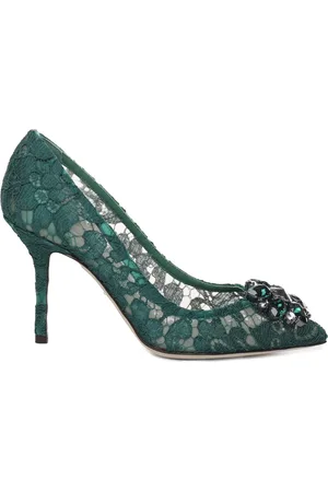 Dolce & Gabbana Dames, Schoenen, Groen, Maat: 38 1/2 EU Katoen