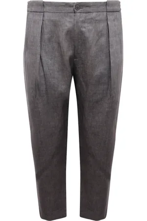 Briglia 1949 Heren, Broeken, Grijs, Maat: XL Linnen