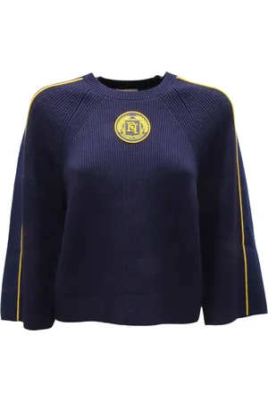 Elisabetta Franchi Dames, Truien, Blauw, Maat: S Wol