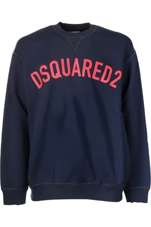 Dsquared2 Heren, Sweatshirts & Hoodies, Blauw, Maat: XL Katoen