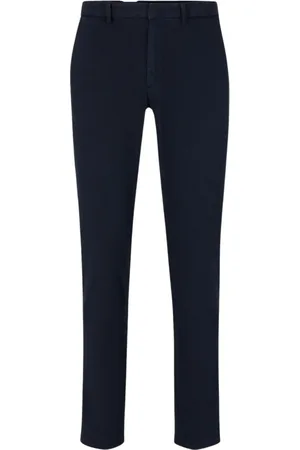 HUGO BOSS Heren, Broeken, Blauw, Maat: 3XL Wol
