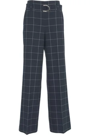 Liu Jo Dames, Broeken, Blauw, Maat: M Leer