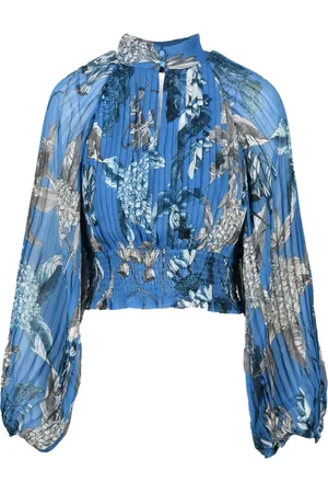 Guess Dames, Blouses & Shirts, Blauw, Maat: S Chiffon