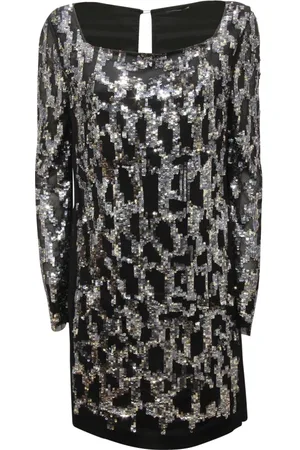 Patrizia Pepe Dames, Jurken, Zwart, Maat: XS Tweed