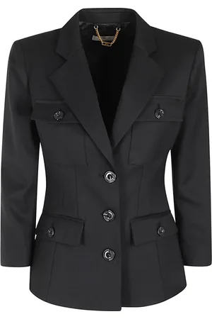 Elisabetta Franchi Dames, Jassen, Zwart, Maat: 2XS Poliester