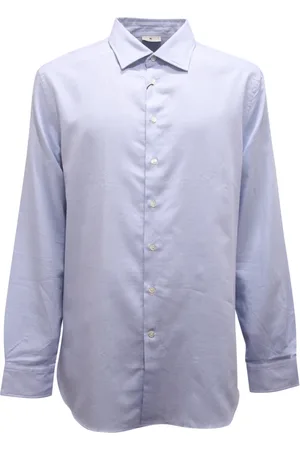 Etro Heren, Overhemden, Blauw, Maat: S Katoen