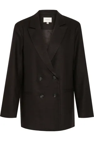 Gestuz Dames, Jassen, Zwart, Maat: XL Linnen
