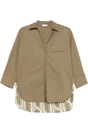 Liu Jo Dames, Blouses & Shirts, Groen, Maat: S Katoen