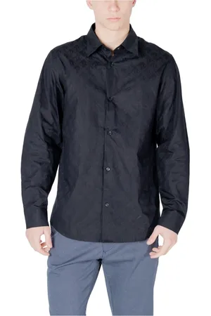 Armani Exchange Heren, Overhemden, Blauw, Maat: L Katoen