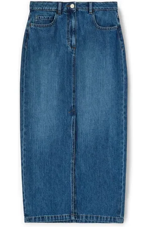 Motivi Dames, Rokken, Blauw, Maat: S Denim