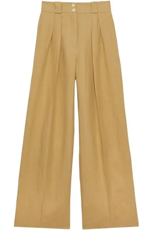 Inès de la Fressange Dames, Broeken, Geel, Maat: XL