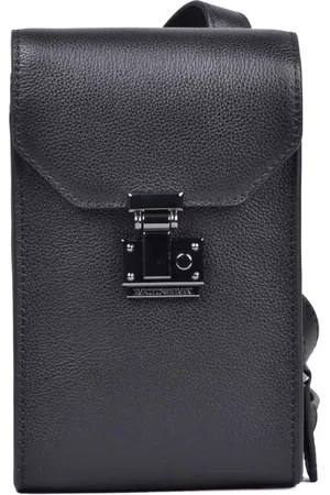 Emporio Armani Heren, Tassen, Zwart, Maat: ONE Size Leer
