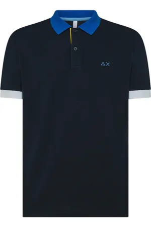 sun68 Heren, Tops, Blauw, Maat: L Katoen