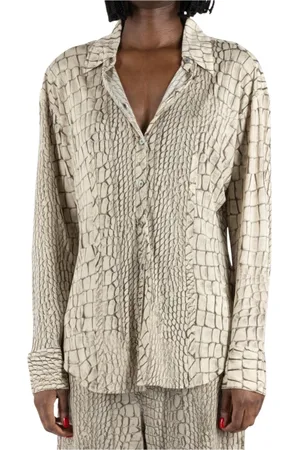 Acne Studios Dames, Blouses & Shirts, Grijs, Maat: S Viscose