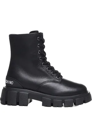 Moschino Dames, Schoenen, Zwart, Maat: 36 EU Leer