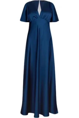 Liu Jo Dames, Jurken, Blauw, Maat: XS Satijn