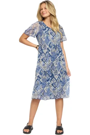 2-Biz Dames, Jurken, Blauw, Maat: S