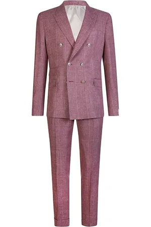 ELEVENTY Heren, Pakken, Roze, Maat: 2XL Linnen