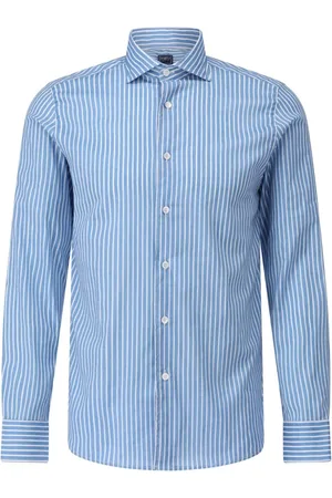 FEDELI Heren, Overhemden, Blauw, Maat: 3XL Katoen