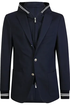 ELEVENTY Heren, Jassen, Blauw, Maat: 4XL Katoen