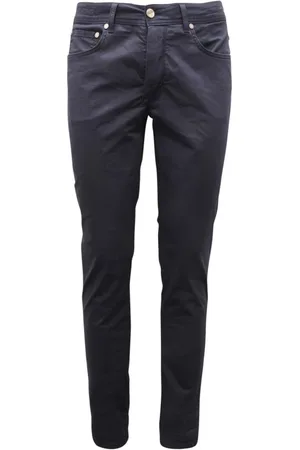BARBA Heren, Broeken, Blauw, Maat: W33