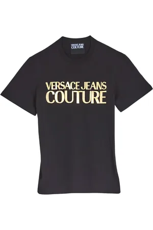 VERSACE Heren, Tops, Zwart, Maat: M Katoen