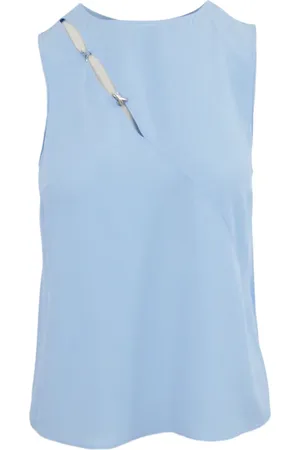 Patrizia Pepe Dames, Tops, Blauw, Maat: M Viscose