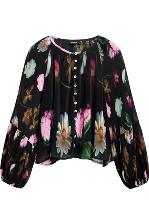 Desigual Dames, Blouses & Shirts, Zwart, Maat: L Poliester