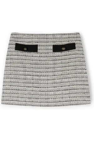 Motivi Dames, Rokken, Grijs, Maat: XL Tweed
