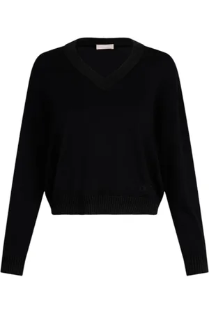 Liu Jo Dames, Truien, Zwart, Maat: M Viscose