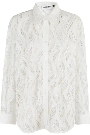 Essentiel Antwerp Dames, Blouses & Shirts, Wit, Maat: S Poliester