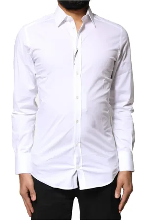 Dolce & Gabbana Heren, Overhemden, Wit, Maat: XS Katoen