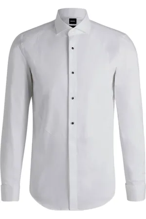 HUGO BOSS Heren, Overhemden, Wit, Maat: 3XL Katoen