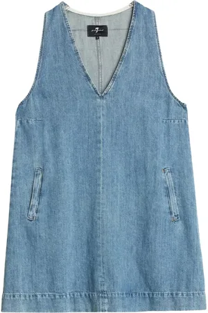 7 for all Mankind Dames, Jurken, Blauw, Maat: XS
