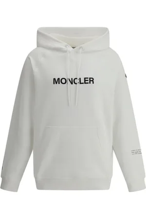 Moncler Heren, Sweatshirts & Hoodies, Wit, Maat: L Katoen